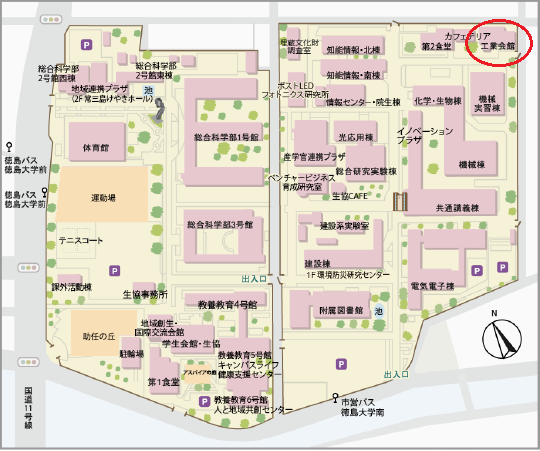 常三島キャンパスマップ